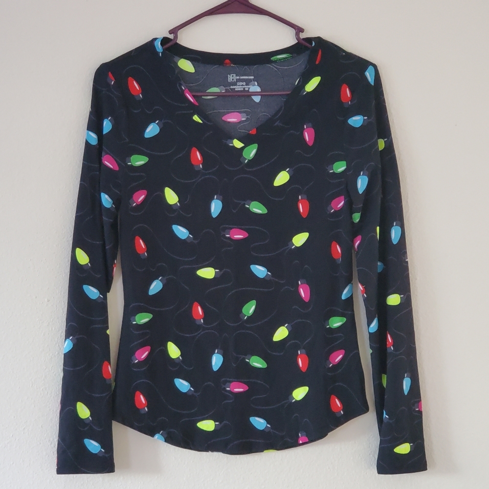 No boundaries Christmas lights long sleeve shirt